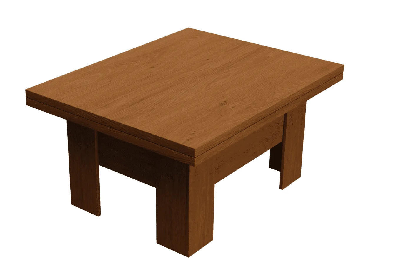 TISCH LONG - Goldfarben, Holzwerkstoff (80/100/53cm) - Meblini