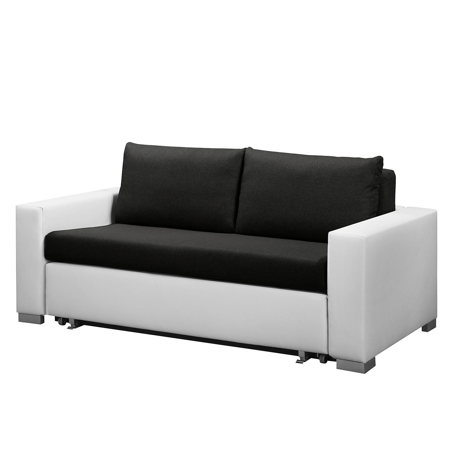 SCHLAFSOFA - Silberfarben/Weiß, Kunststoff/Textil (193/90/90cm) - home24