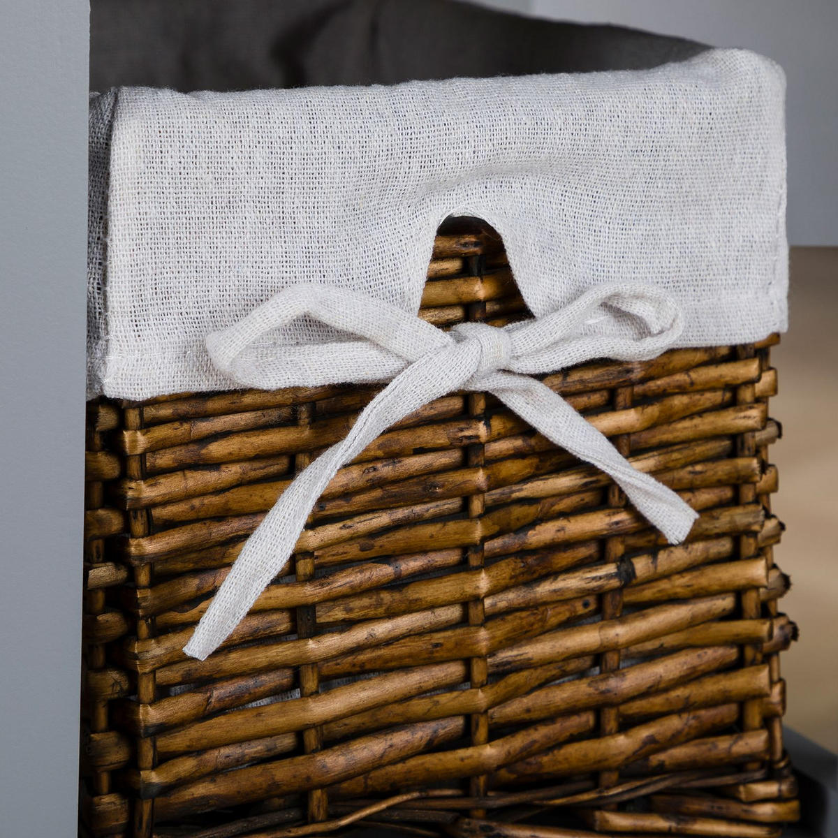 NACHTTISCH TALASI - Grau, Holz (28/67/30cm) - IDIMEX