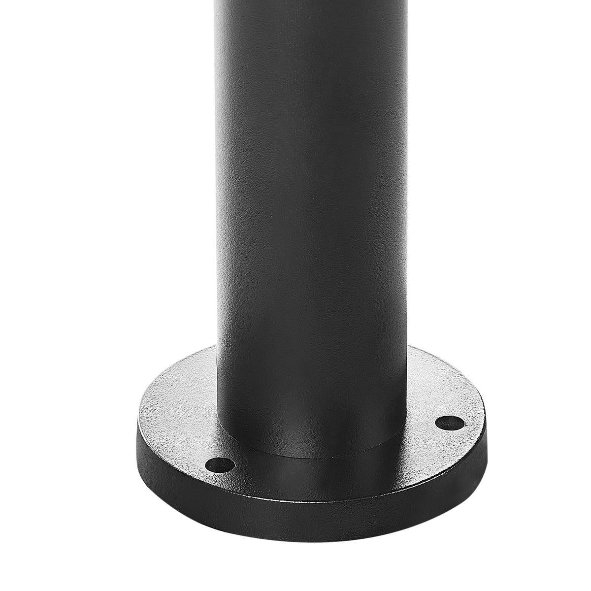 LED-POLLERLEUCHTE Schwarz Holmes - Schwarz, Metall (12/12/60cm) - Beliani