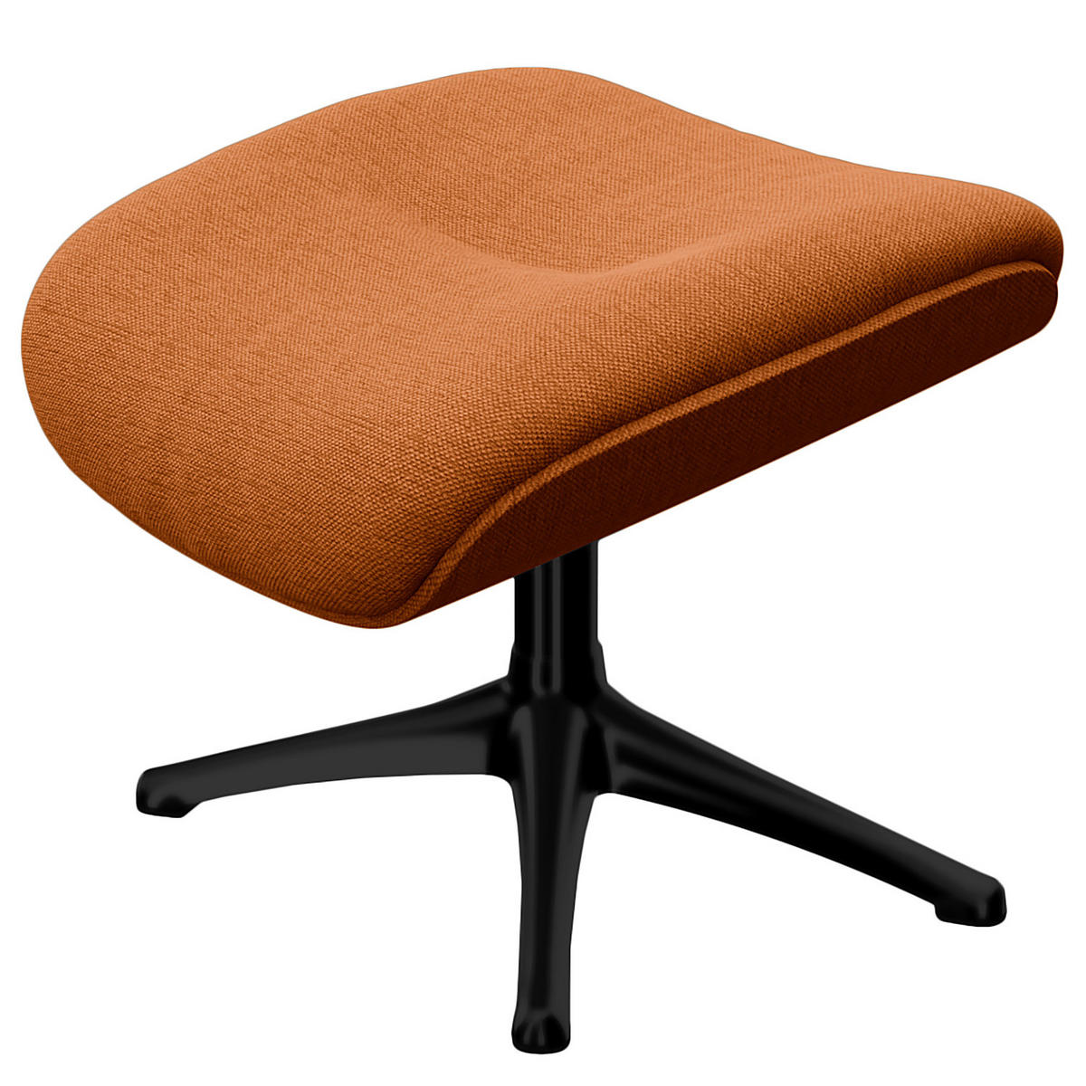 POLSTERHOCKER - Rostfarben/Schwarz, Textil (44/39/49cm) - home24