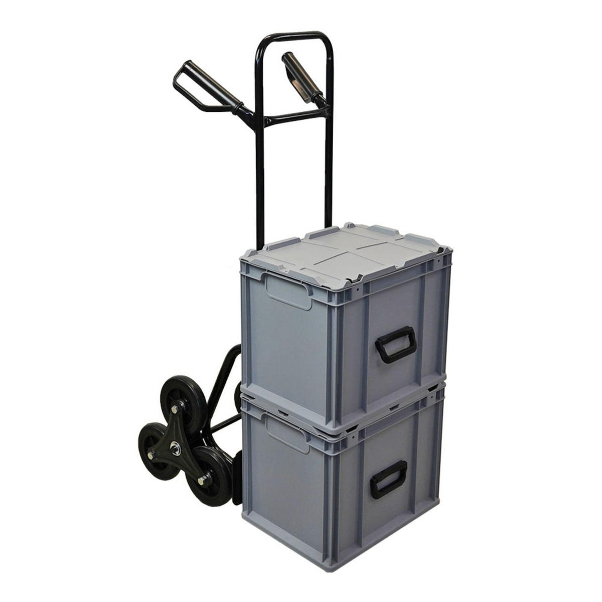 TREPPENSTEIGER Sackkarre Odin 111x60x43cm Tragkraft 200kg Schwarz - Schwarz, Metall (43/60/111cm) - PROREGAL