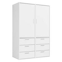 KLEIDERSCHRANK Der Grenzenlose - Weiß, Holzwerkstoff (120/187/58cm) - Mokebo