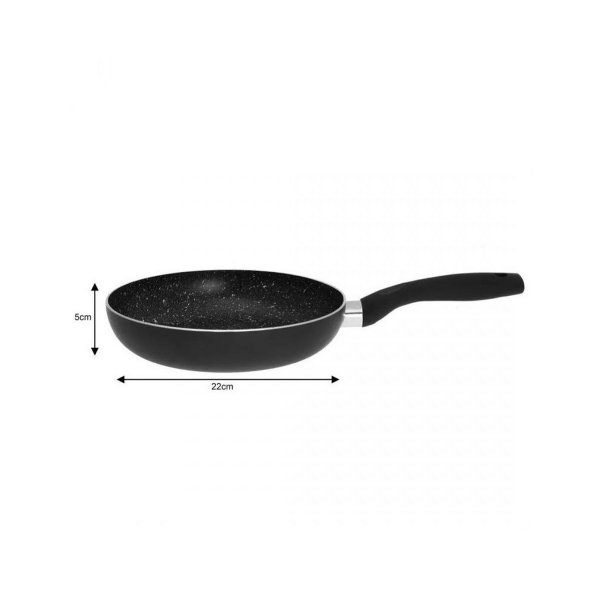 PFANNE Schwarz 22/22/5 cm KH3980 - Schwarz, Kunststoff (22cm) - Kinghoff 