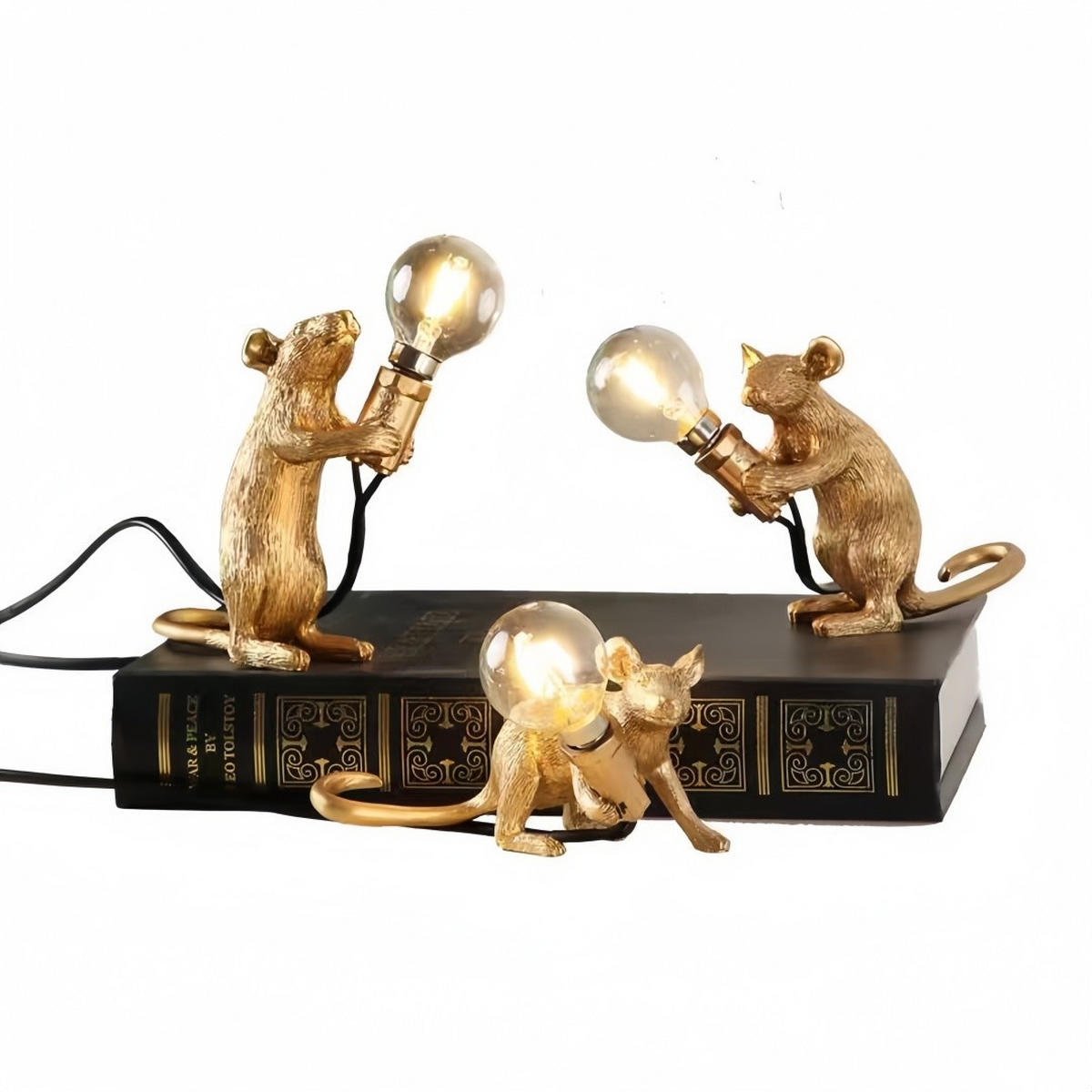 TISCHLEUCHTE Mausform Gold Kinder - Platinfarben, Naturmaterialien (13/15/6cm) - Weltevree