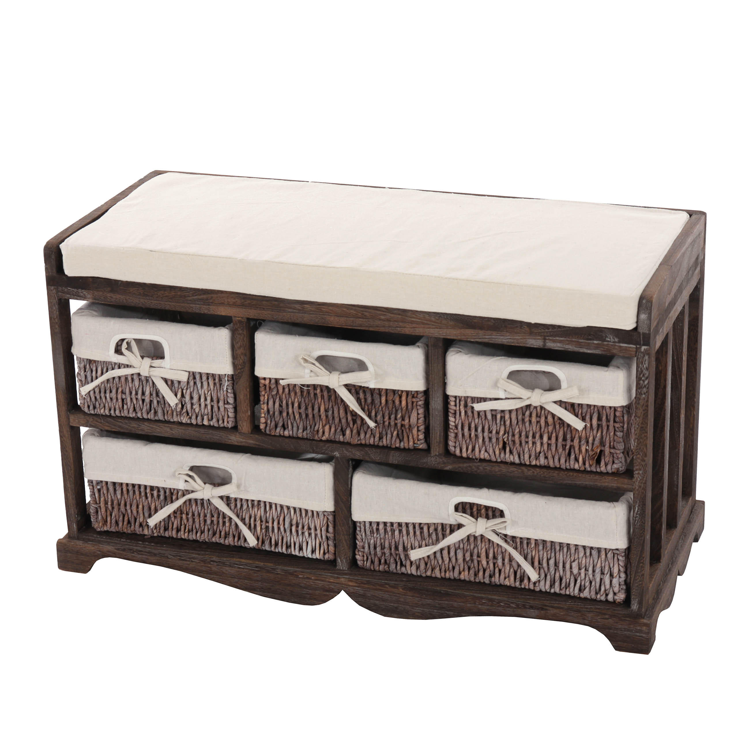 KOMMODE UND SITZBANK 5 SCHUBLADEN Braun - Braun, Holz (77/45/36cm) - MCW