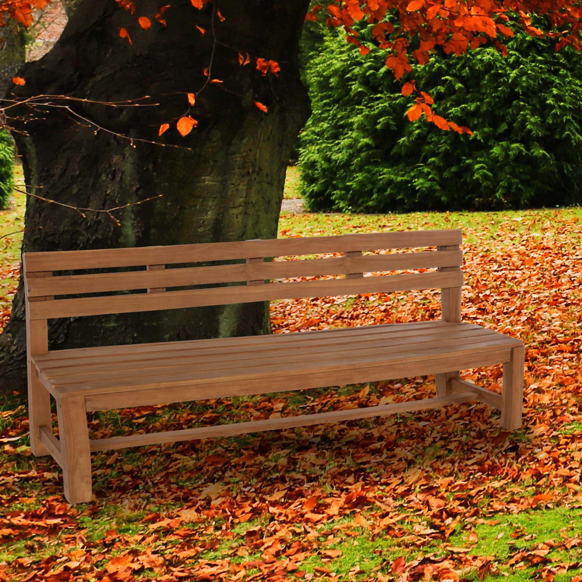 GARTENBANK 240/50 cm Holz teak - Teakfarben, Holz (240/85/50cm) - CLP