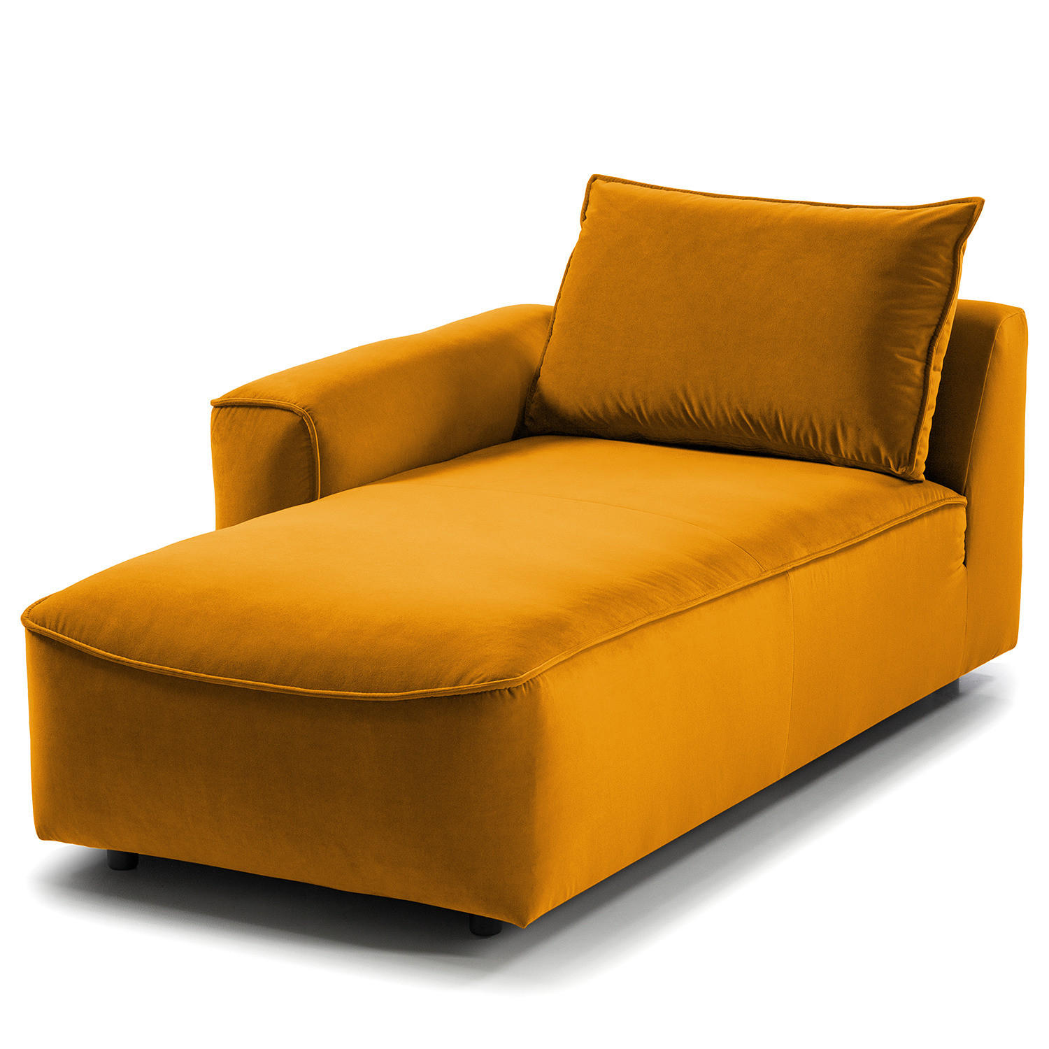 MODULLONGCHAIR - Orange, Holz/Textil (170/82/105cm) - home24