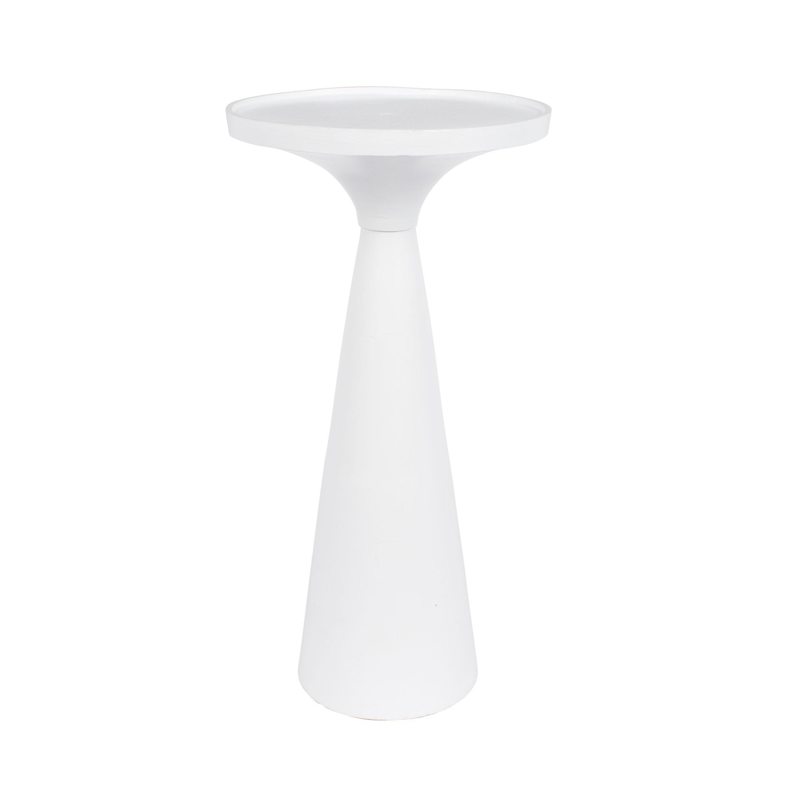 BEISTELLTISCH Flos Rund 28 cm Weiß - Weiß, Metall (28/28/56cm) - Zuiver