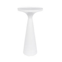 BEISTELLTISCH Flos Rund 28 cm Weiß - Weiß, Metall (28/28/56cm) - Zuiver