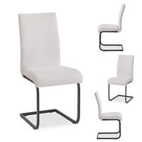 ESSZIMMERSTUHL LETICIA 4ER-SET - Schwarz, Textil/Metall (42/96/57cm) - IDIMEX