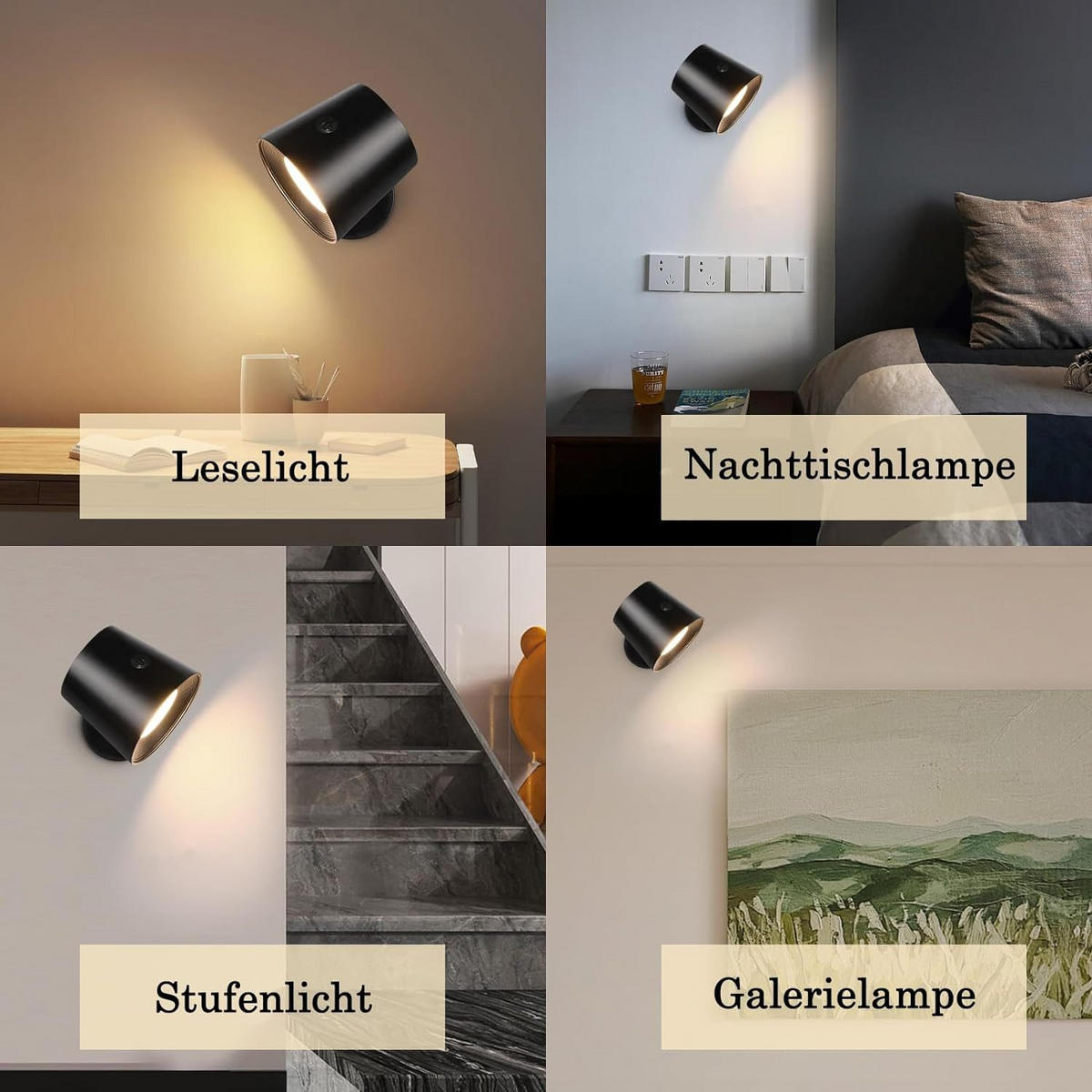 LED WANDLEUCHTE Emma - Schwarz, Kunststoff (9/8/11cm) - Nettlife