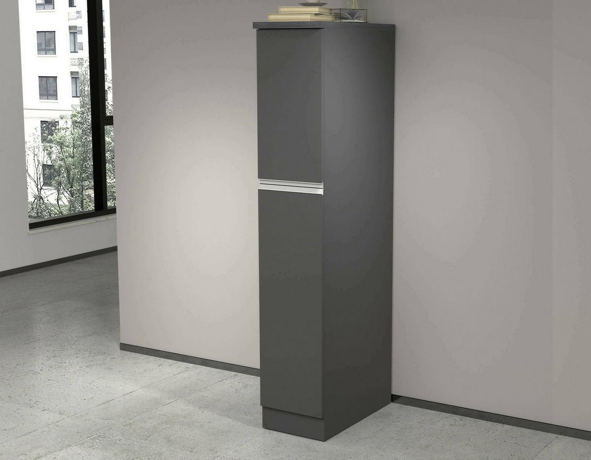 KÜCHENSCHRANK Anthrazit, Schiefer 60/30/165 cm - Schwarz, Holzwerkstoff (30/165/60cm) - DMORA