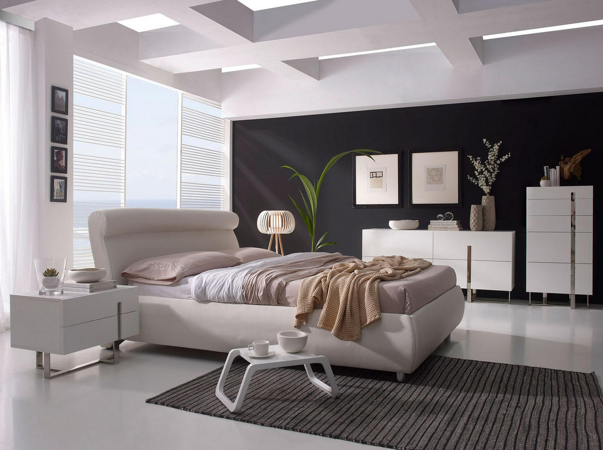 NACHTSCHRANK Nachttisch aus weißem Holz und verchromtem Stahl 60/42/45 cm - Edelstahlfarben/Weiß, Holz/Metall (60/45/42cm) - ANGEL CERDA