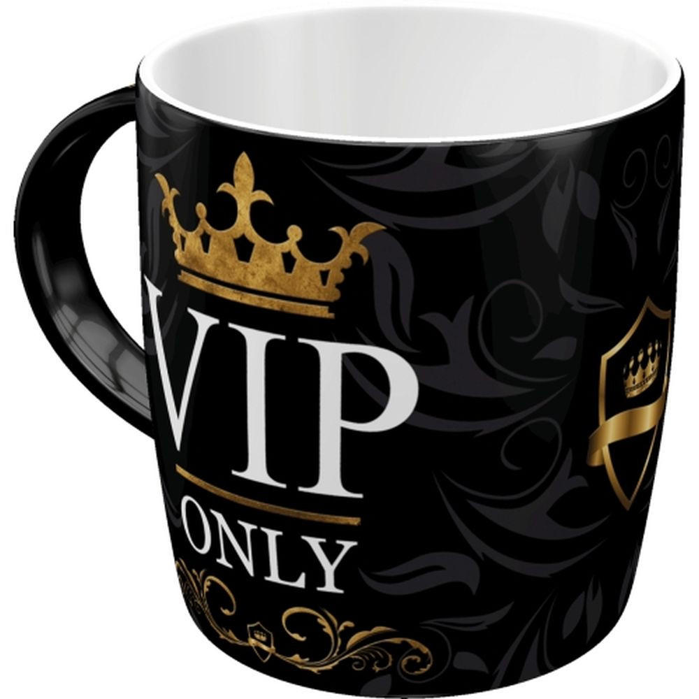 KAFFEETASSE 330 ml Achtung VIP Only - Multicolor, Keramik (0.33L) - Nostalgic-Art