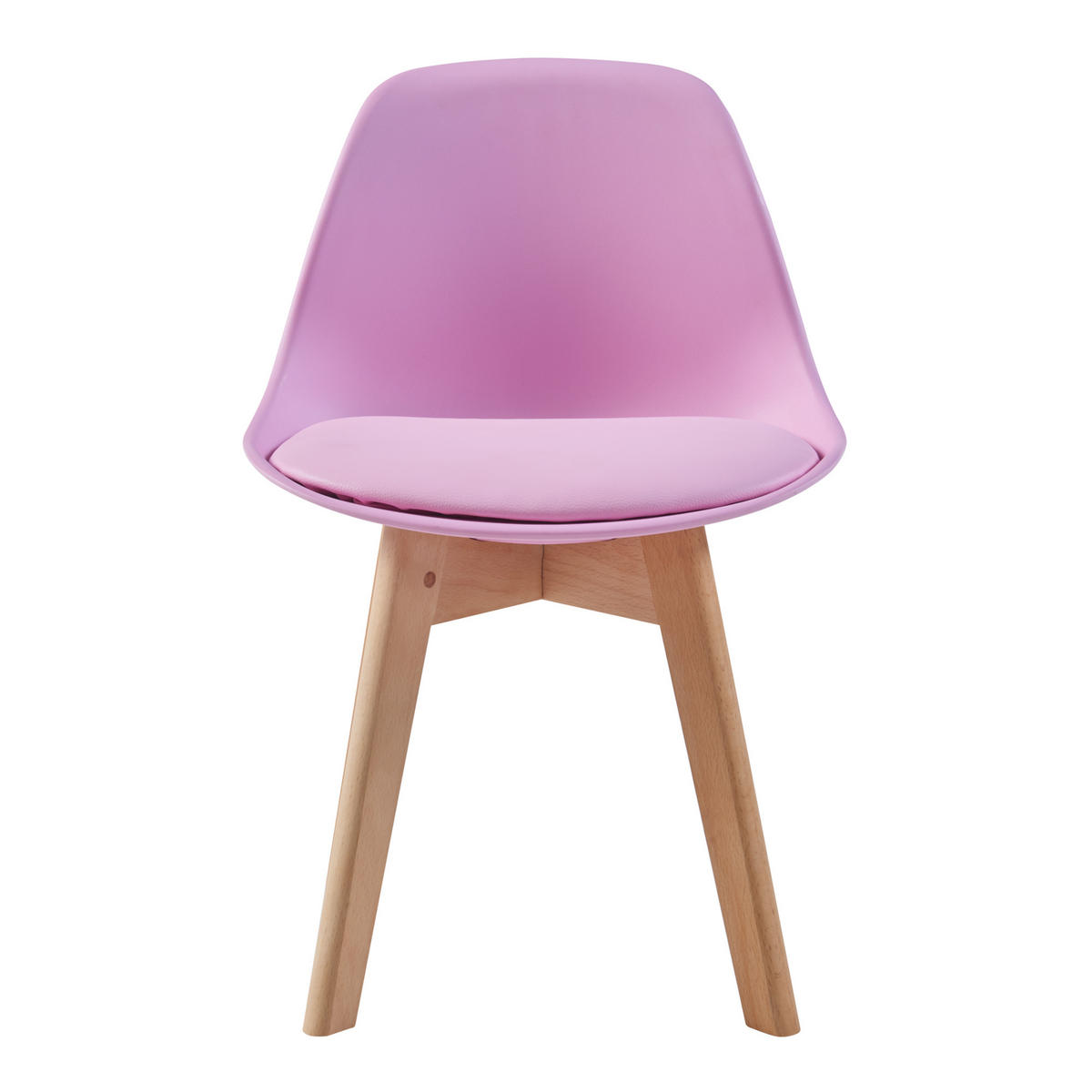 KINDERSTUHL Elvdal - Pink/Naturfarben, Holz/Kunststoff (38/56/33cm) - [en.casa]