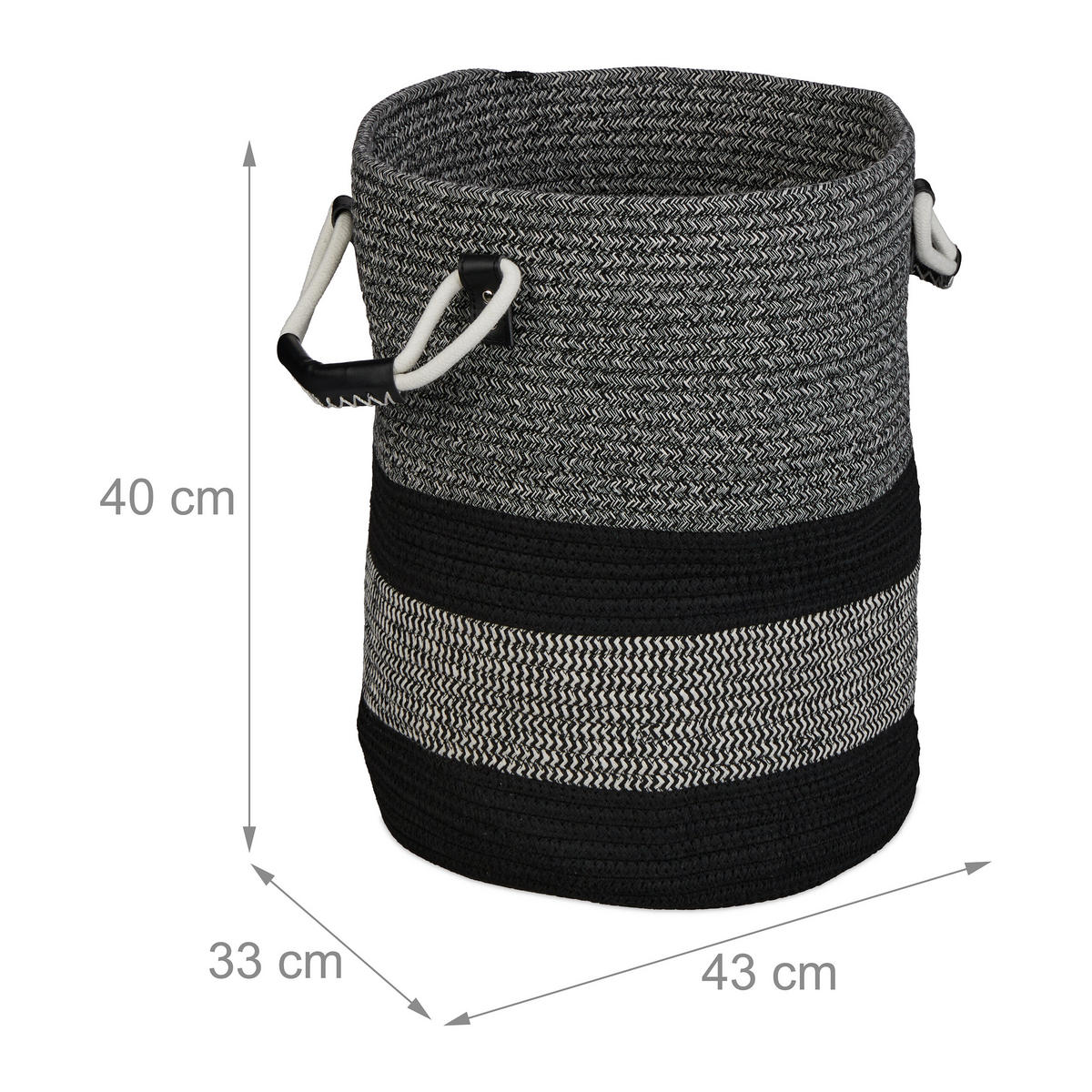 ÚLOŽNÝ koš - viacfarebná, textil/plast (43/40/33cm) - Relaxdays