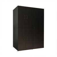 WASCHMASCHINENSCHRANK DORA-II 130cm Breit, 186cm Hoch - Schwarz, Holzwerkstoff (130/186/73.8cm)