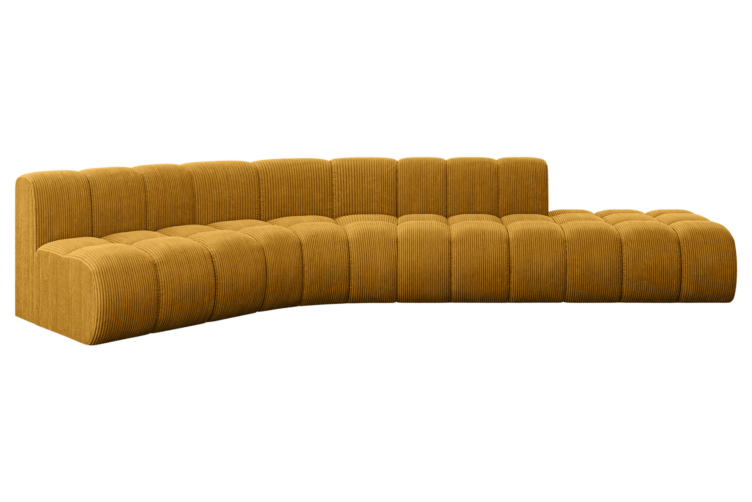 ECKSOFA modulares Sofa Brilo-L1 - 380x174x70 cm Senfgelb - Currygelb, Holzwerkstoff/Textil (380/174cm) - ALTDECOR
