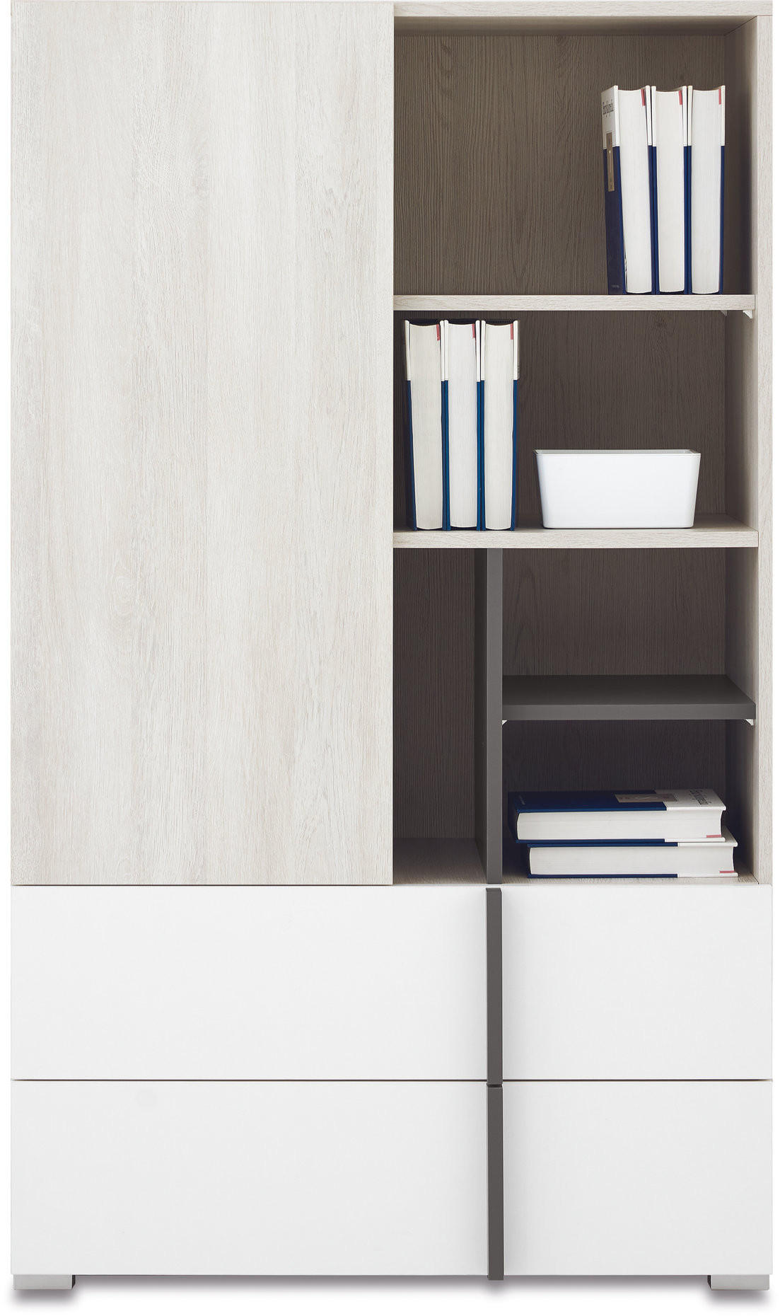 BÜCHERREGAL BERGAMO 80 / 195 / 40 cm Eichefarben - Eichefarben, Holzwerkstoff (80/195/40cm) - MASSENO