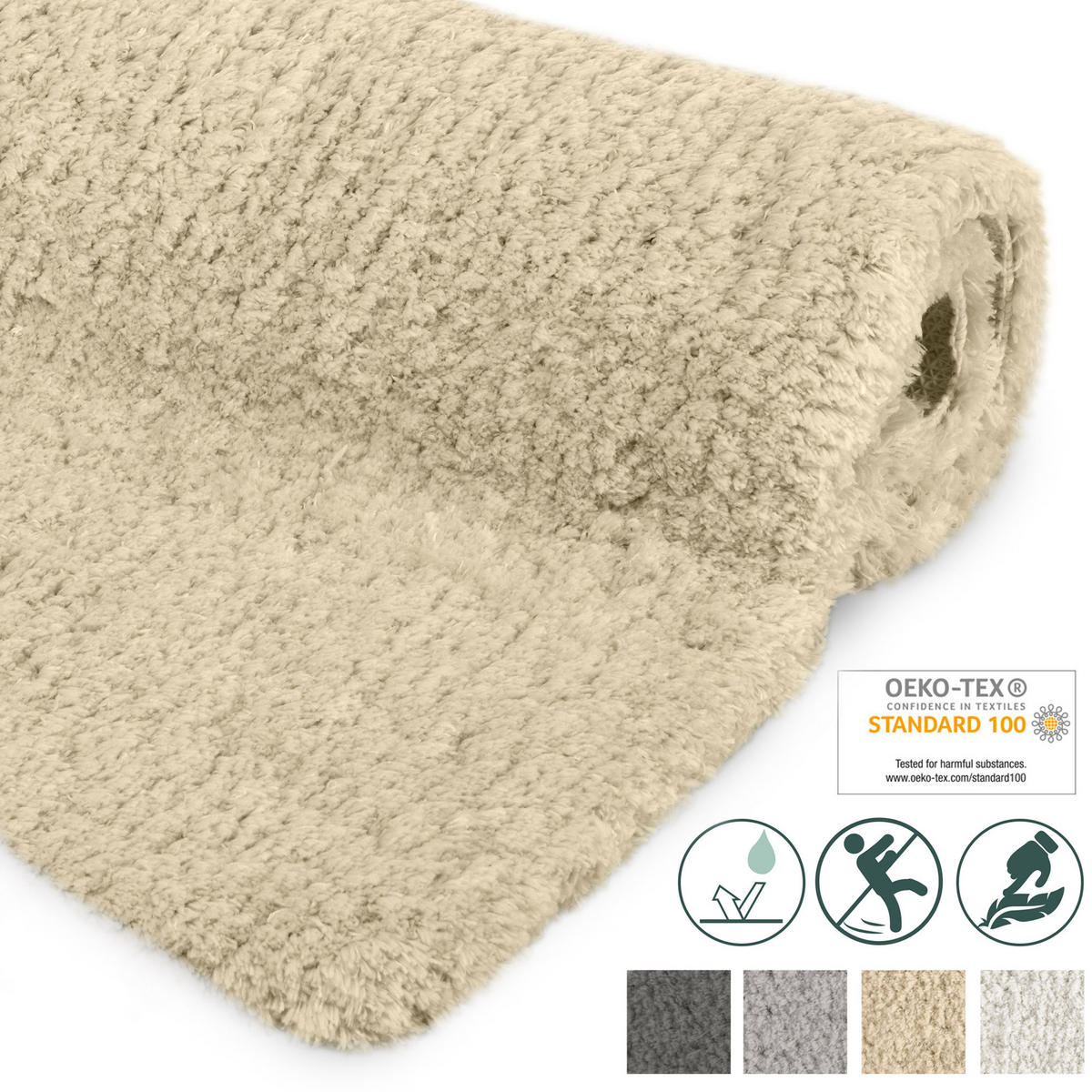 VORLEGER MATTE BeauMare FL 60/100 cm Natur - Naturfarben, Textil (60/100cm) - Beautissu 