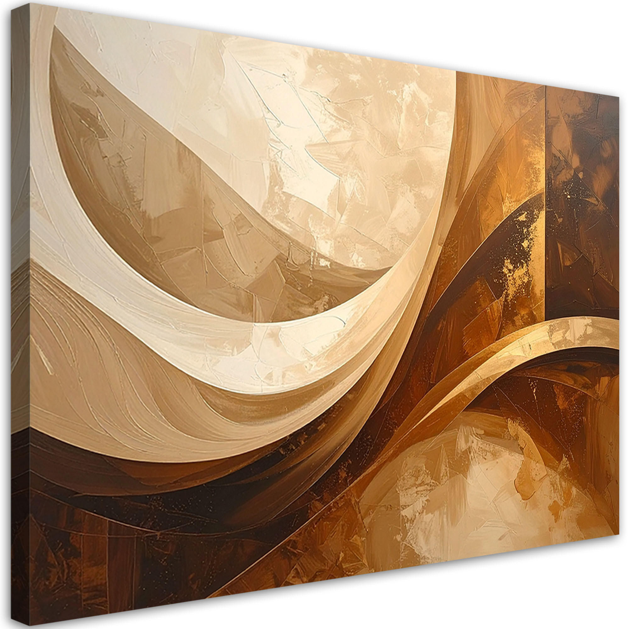 LEINWANDBILD Abstraktion 120x80cm - Beige, Textil (120/80cm) - Feeby