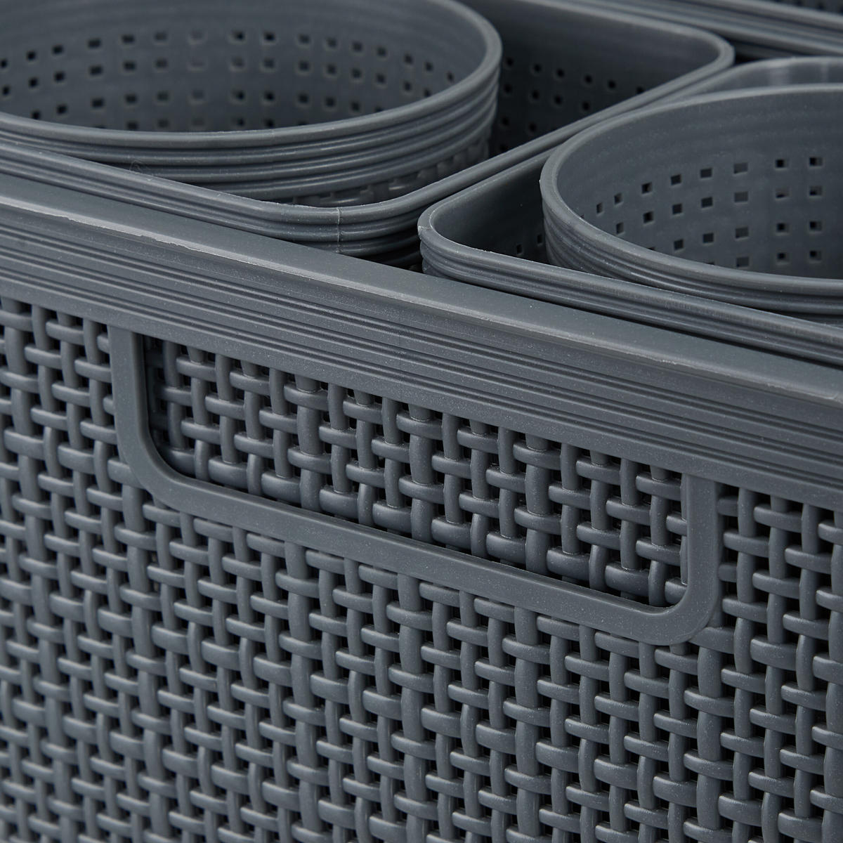 10-DIELNY zásuvkový organizér - sivá, plast (35/13/28.5cm) - Relaxdays