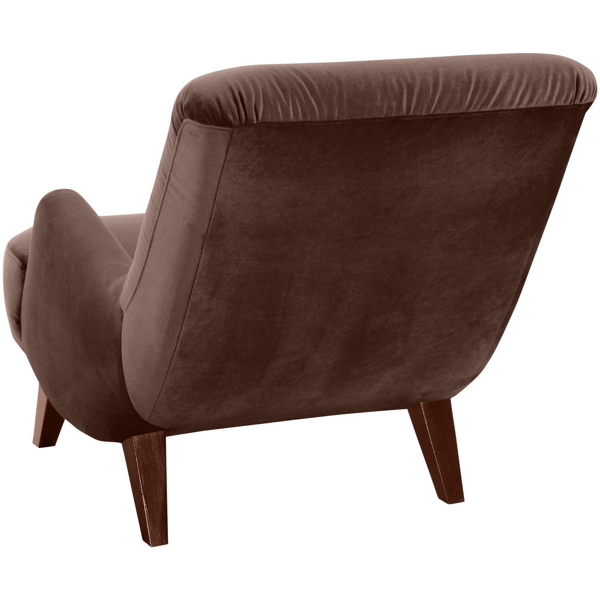 SESSEL Kajsa 71x80x101 Bezug Samtvelours Buche nussbaum/braun - Nussbaumfarben/Braun, Kunststoff (101/80/71cm) - 58aufmkessel
