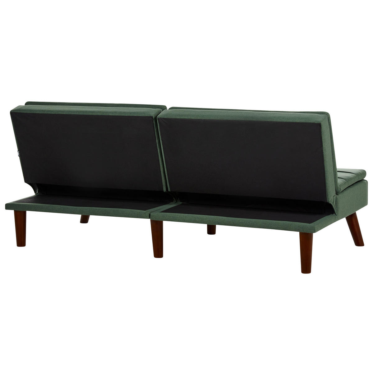 3-SITZER-SCHLAFSOFA dunkelgrün/dunkelbraun Ronne - Dunkelbraun/Grün, Textil (180/76/83cm) - Beliani