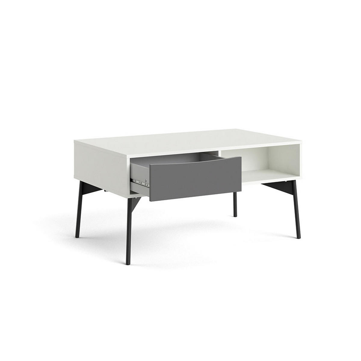 COUCHTISCH weiß, mattgrau - Weiß, Holzwerkstoff (60/99/49cm) - ebuy24