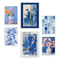 POSTER Set Mit 6 Erfolgreiche Gemälde In Vielseitiger Stil A3 & A4 Rahmenlos - Klar, Papier (29/3cm) - Nacnic