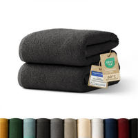 HANDTUCH 2er-Set, 2x Handtuch 50/100 cm, Dunkelgrau - Dunkelgrau, Textil (50/100cm) - Blumtal