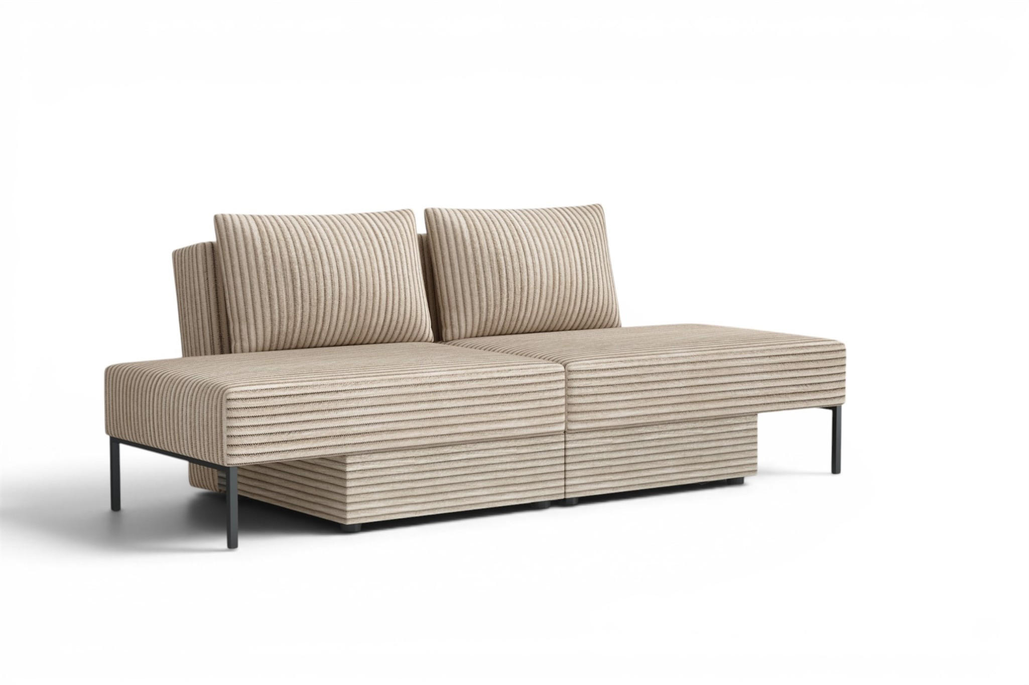 SCHLAFSOFA Gorka - Creme, Holzwerkstoff/Textil (240/87/103cm) - Fun Möbel