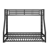ETAGENBETT Metall 90/200 cm + 140/200 cm Schwarz - Schwarz, Metall - Raumix