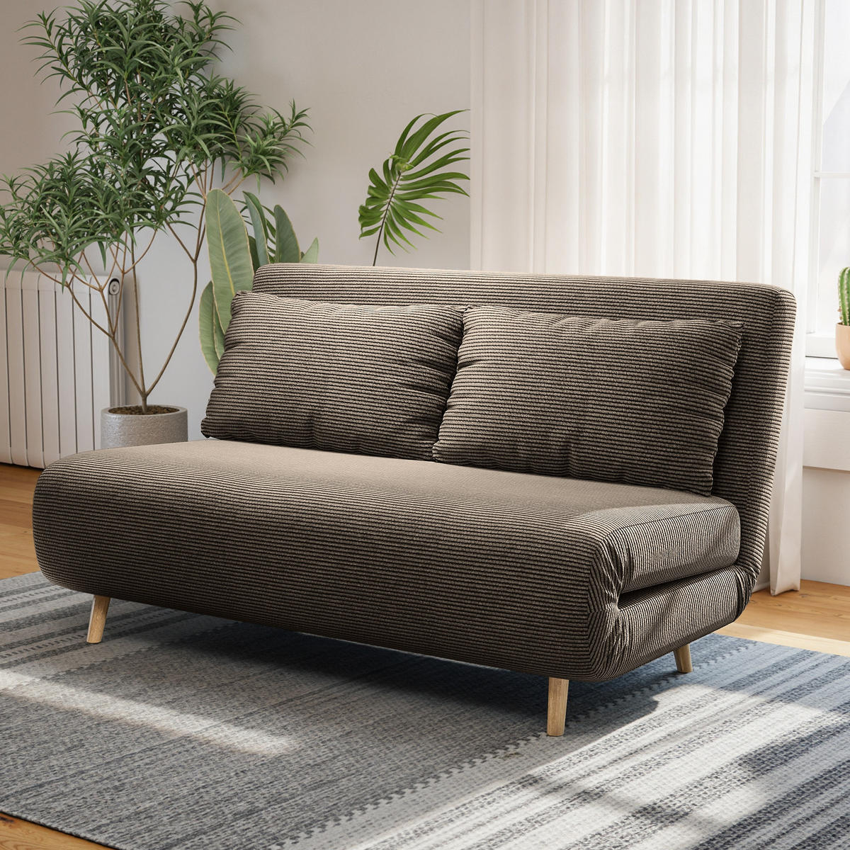2-SITZER Sofa Braun 141.0/90.0/81.0 cm - Braun, Textil (90/81/141cm)