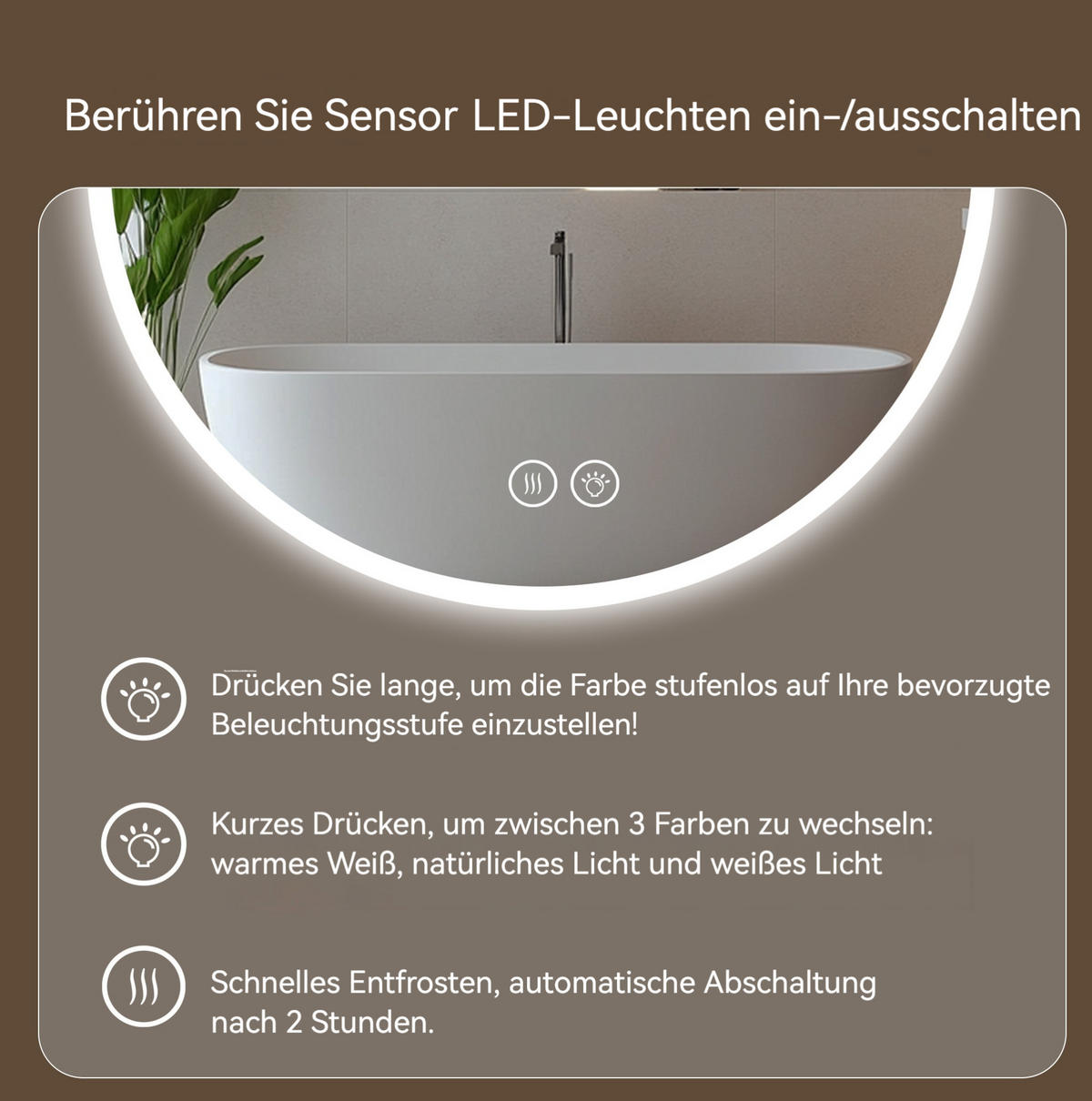 WANDSPIEGEL 80/3/80 cm silber aus Glas und Metall mit Anti-Beschlag, dimmbar - Silberfarben, Glas (80/3/80cm) - OKWISH
