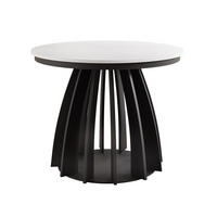 AUSZIEHTISCH VENO 100-180/76 cm Weiß / Schwarz matt - Weiß, Holzwerkstoff (100/100/76cm) - Idohome