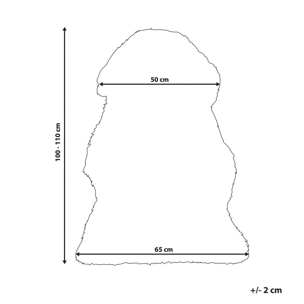 SHAGGY-SCHAFFELL Uluru 100/110/65 cm - Graubraun, Fell (65/100cm) - Beliani