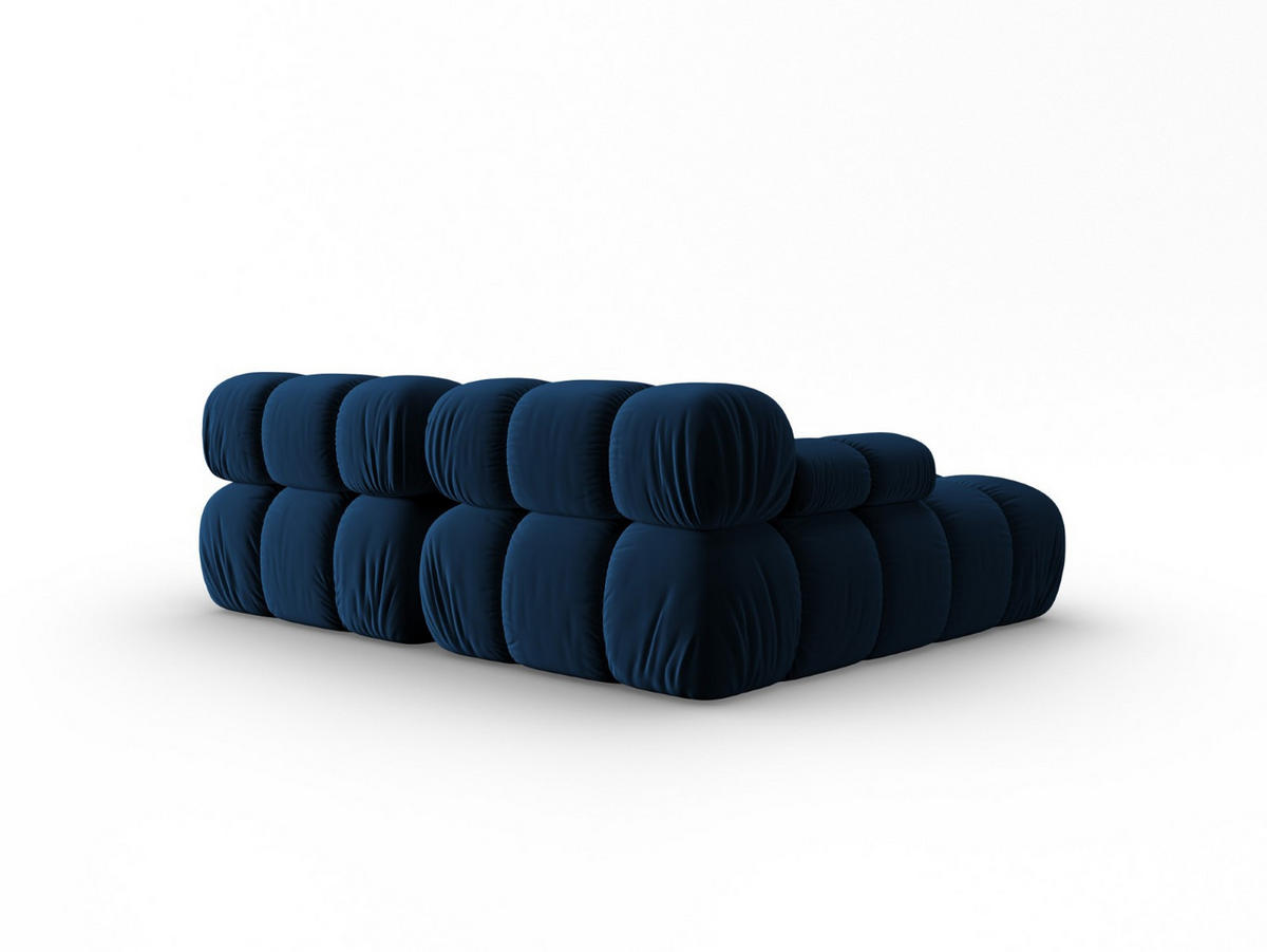 MODULARES-ECKSOFA links Bellis aus Samt königsblau 3 Sitzplätze - Blau, Textil (157/191cm) - Micadoni