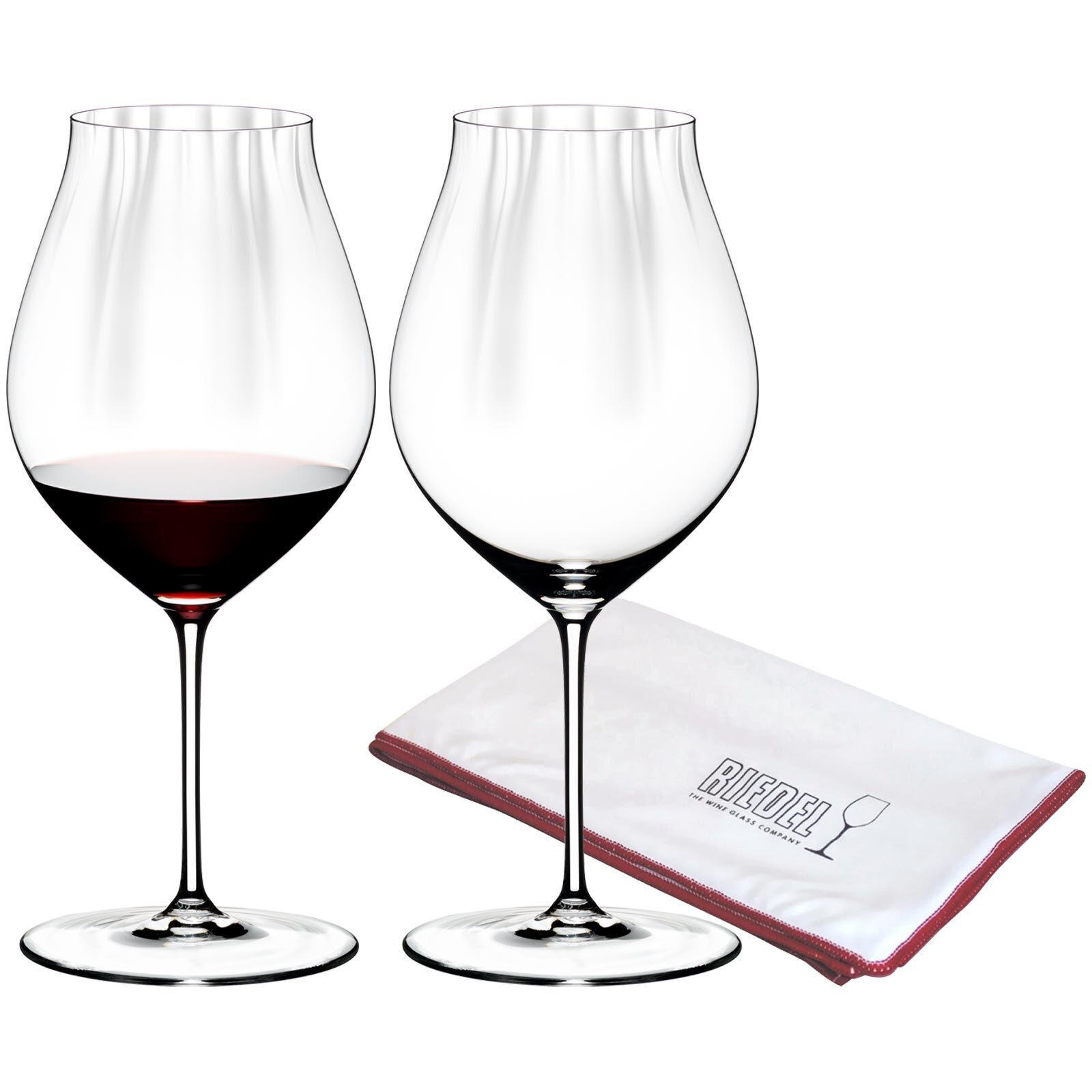 PINOT NOIR GLÄSER INKL. POLIERTUCH Performance transparent 830 ml 2er Set - Transparent, Glas (0.83L) - Riedel