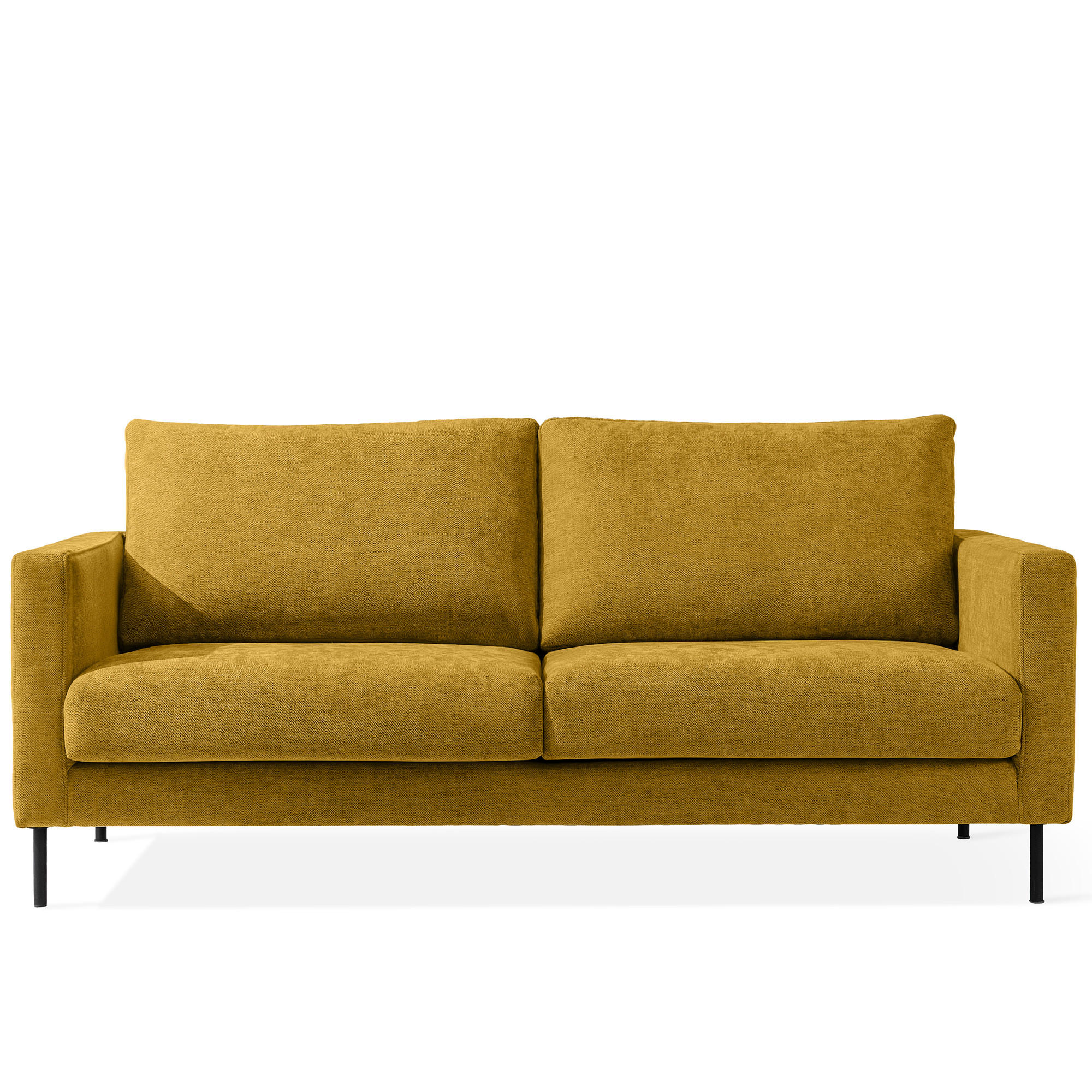 SOFA LUMO, 3-Sitzer, Gelb - Gelb/Schwarz, Holz/Holzwerkstoff (198/90/95cm) - KONSIMO®