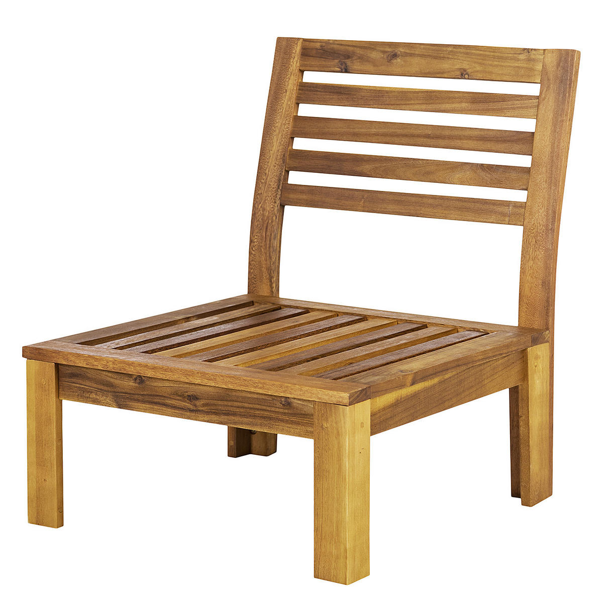 LOUNGESESSEL - Webstoff / Akazie massiv - Olivgrün, Holz/Textil (60/73/71cm) - home24