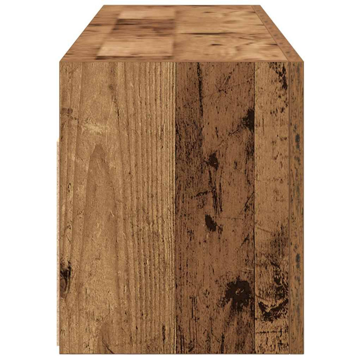 BAD-WANDSCHRANK Altholz-Optik 100/25/30 Cm Holzwerkstoff - Dunkelbraun, Holzwerkstoff (25/30/100cm) - vidaXL