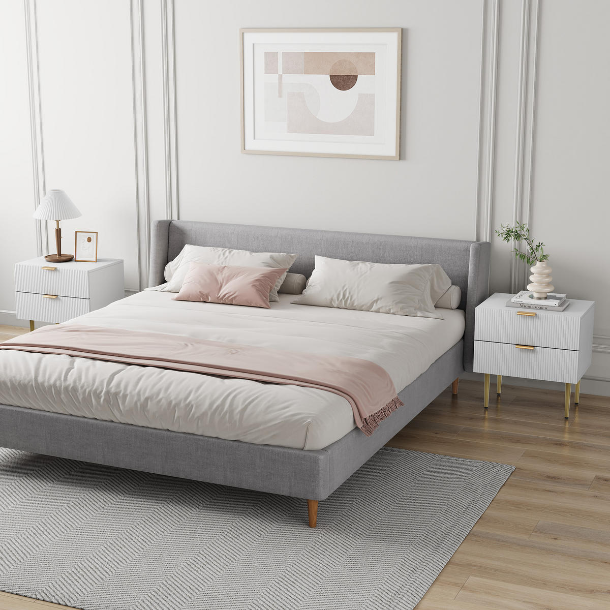 NACHTTISCH Weiß 53/41.30/52.50 cm - Weiß, Holzwerkstoff (41.3/52.5/53cm) - Urban Meuble