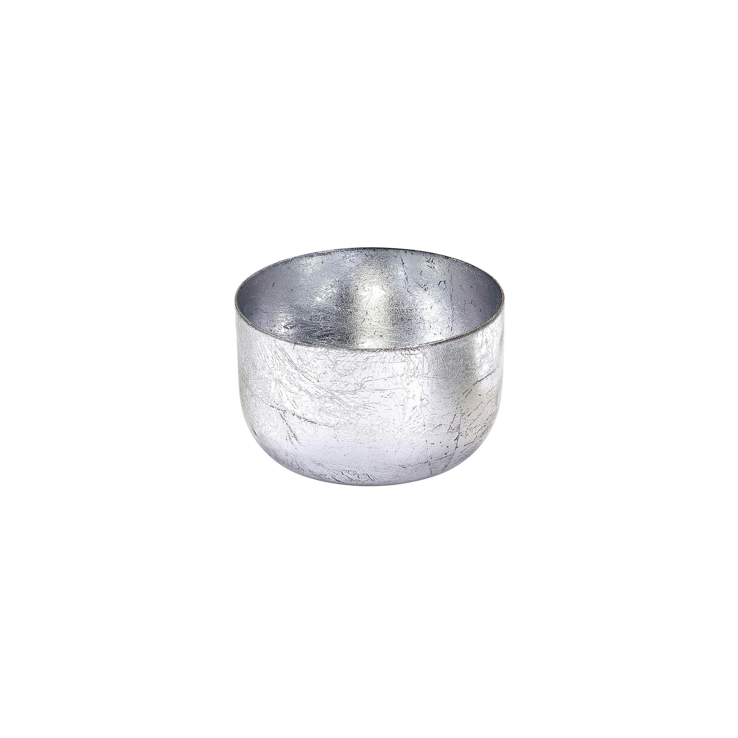 TEELICHTHALTER Madras S, Eisen, Silber, H 5 cm - Silberfarben, Metall (5cm) - Gift Company