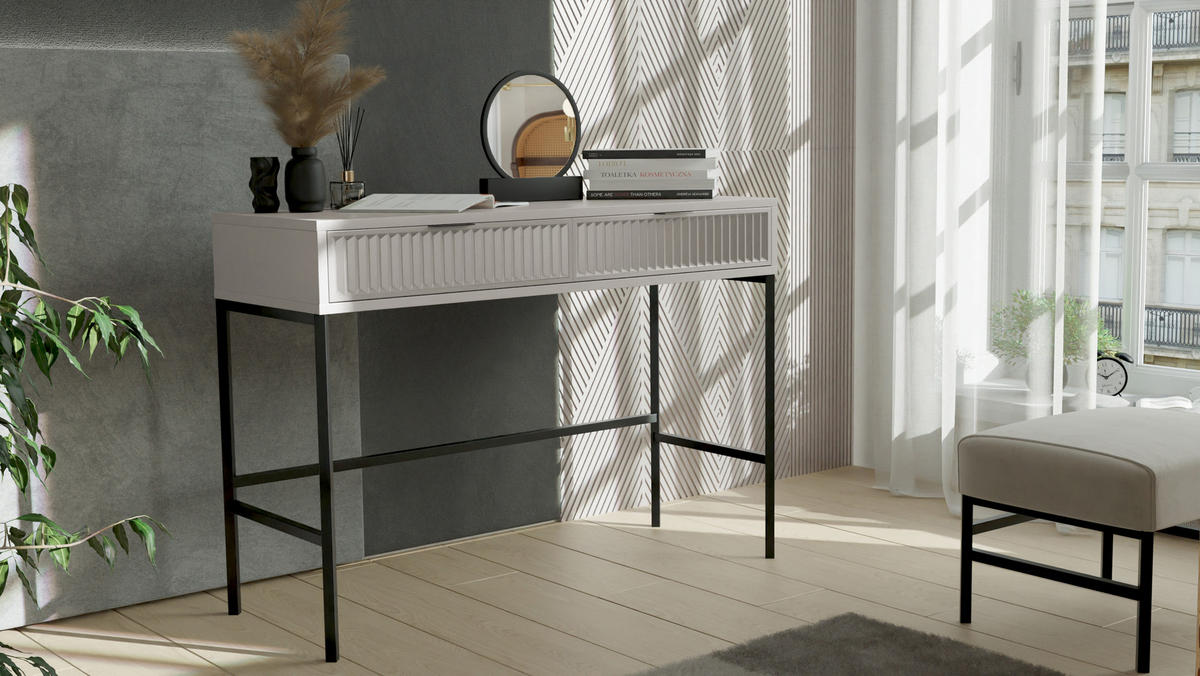 KONSOLENTISCH mit Schubladen, Beige - Beige, Holzwerkstoff (110/41/78cm) - Idohome