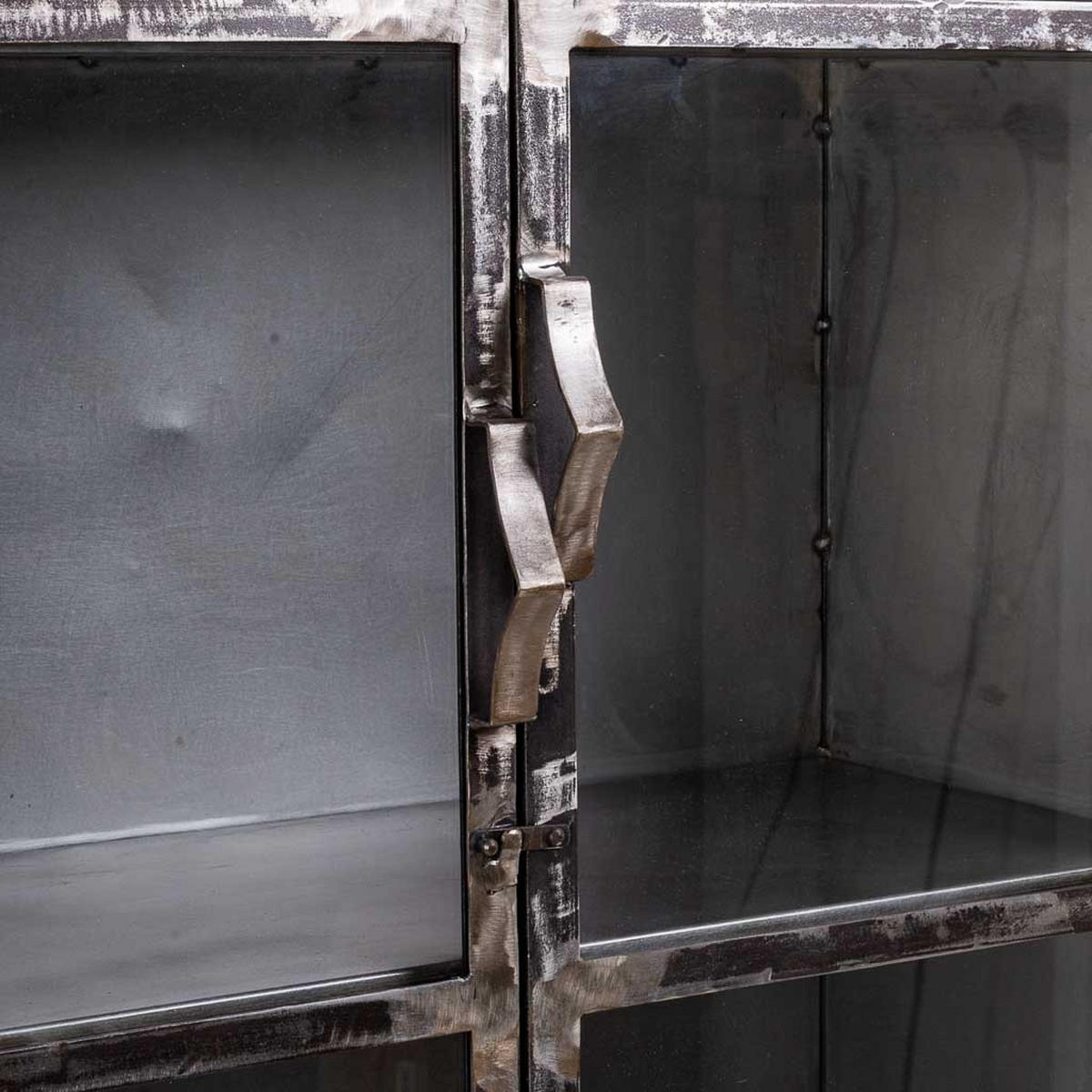 VITRINE 4523317352 aus Metal 90x40x190 cm - Grau, Metall (90/190/40cm) - Wanderlust