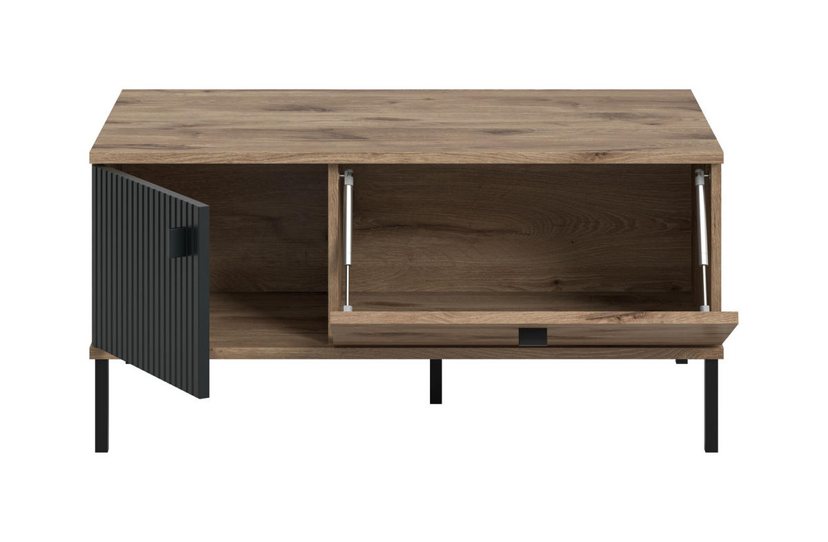 COUCHTISCH Chess schwarz 100/60/48 cm - Braun, Holzwerkstoff (60/100/48cm) - Xonox