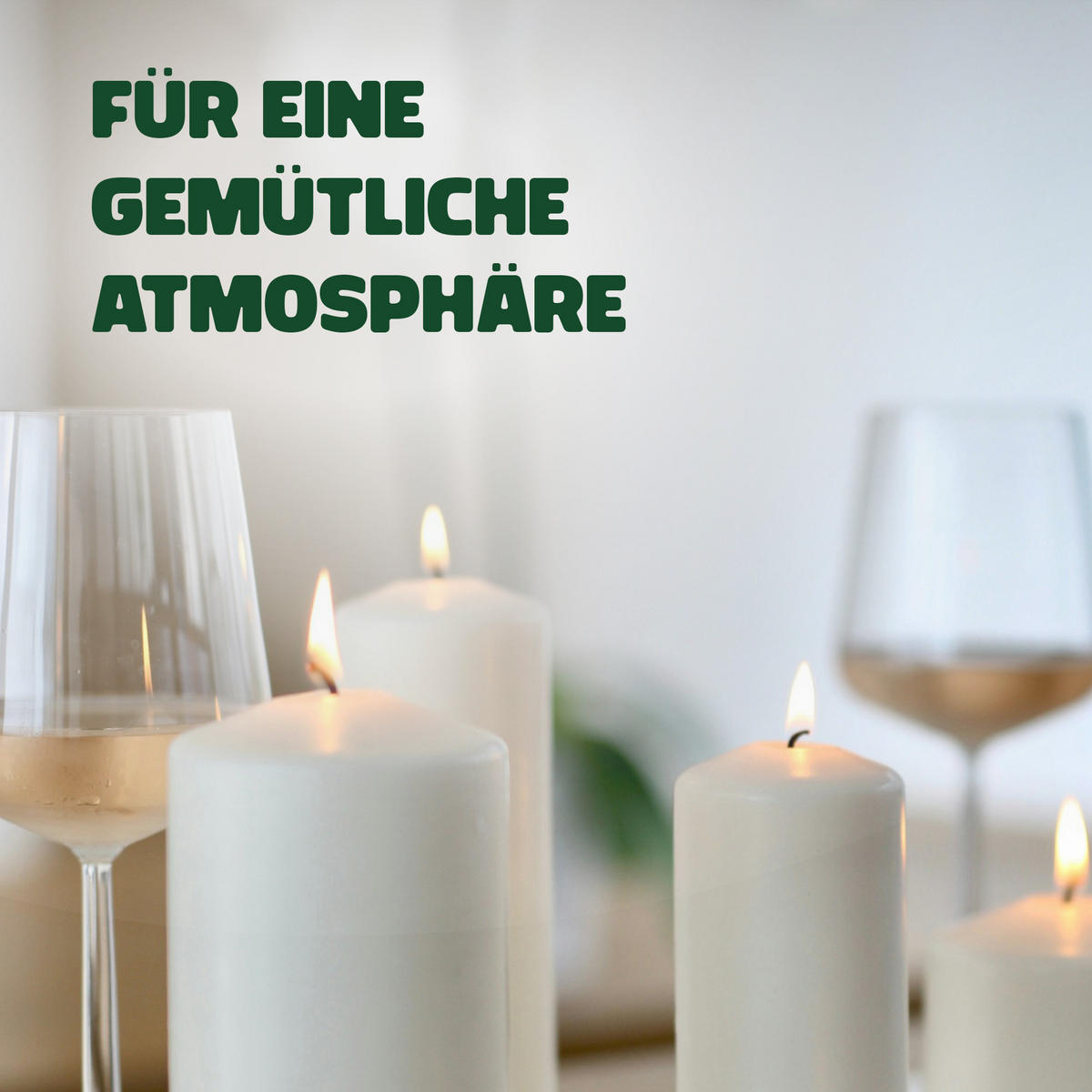 STUMPENKERZEN "Dunkelgrün", Größe Ø7cm x Höhe: 16 cm - Dunkelgrün, Naturmaterialien (7/16cm) - HS Candle