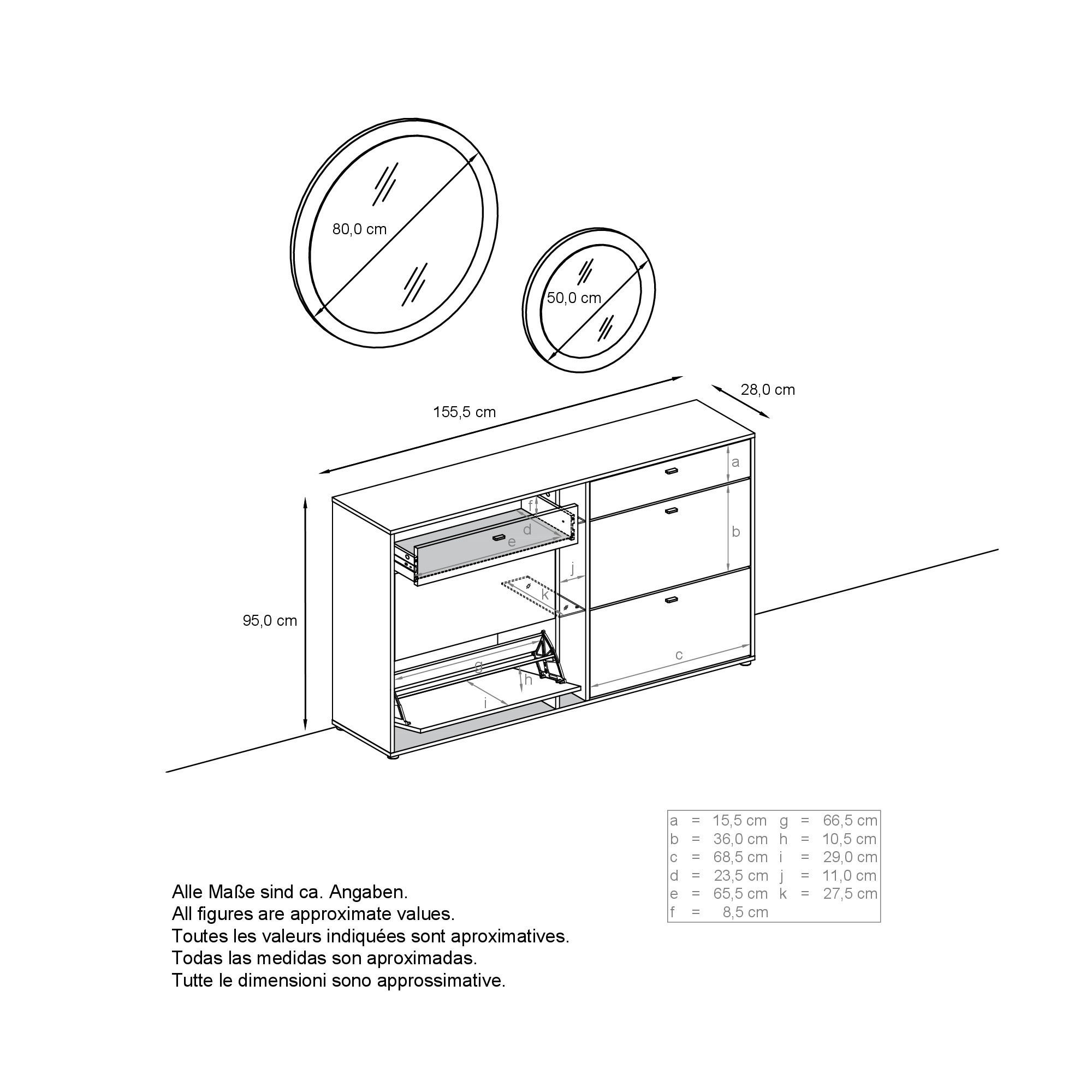 Thumbnail - Vladon Garderobe, Weiß, Holzwerkstoff, 155.5x200x28 cm, Garderobe, Garderoben-Sets & Serien, Garderoben-Sets